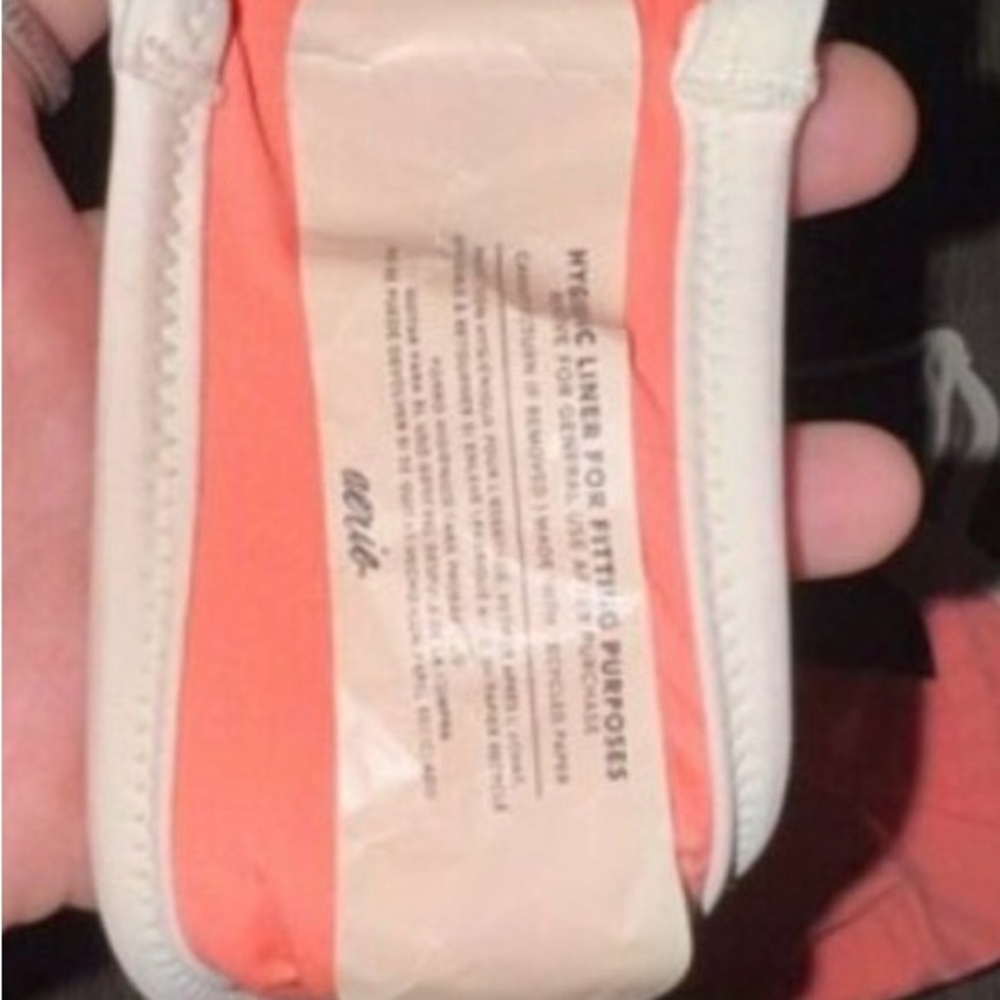 Aerie Wide Rib Underwire One Piece Swimsuit in Coral Crush  NEW - Picture 4 of 4